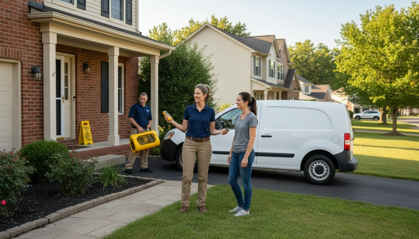 Residential water damage restoration in Riverside, IL